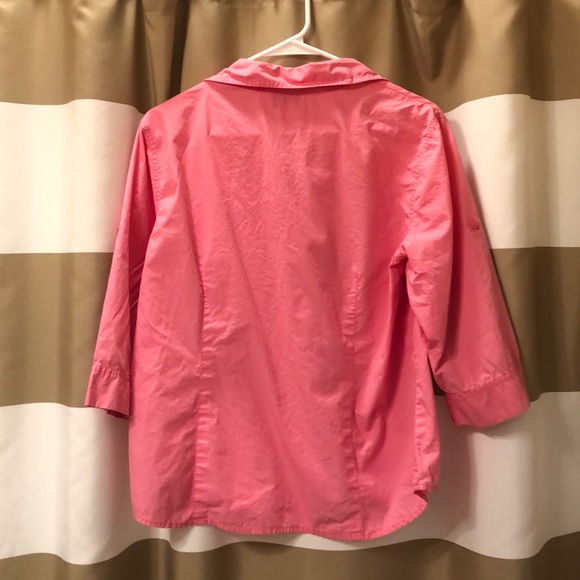 Talbots Hot Pink Button-Up - Picture 3 of 5